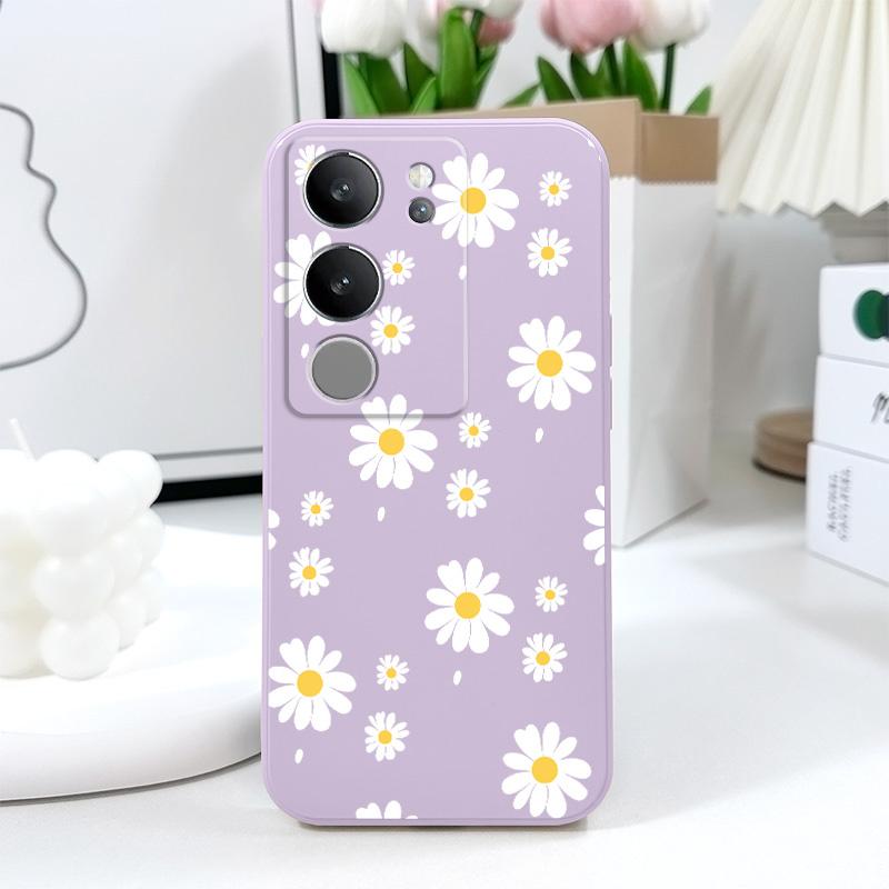 Daisy Petals Phone Case For VIVO V50 V40 V30 V29 V29E V27 V27E V25 V25E V23 V23E V21 V20 Y20 Y12 Y21 Y22 Y50 Y35 Y76 Pro 4G 5G