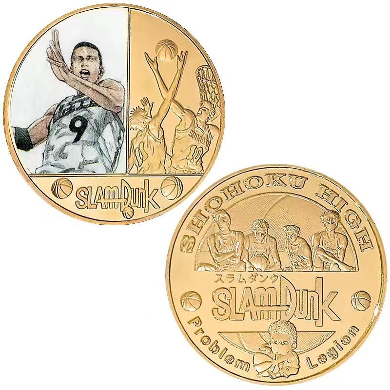 Basketball coins, new twelve commemorative coins, anime coins, peripheral commemorative coins, die cast metal coins