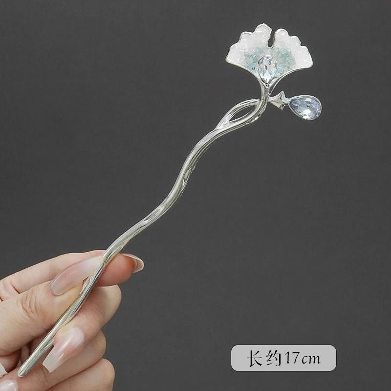 New Glitter Broken Crystal Hairpin For Women Neo-chinese Style Butterfly Peacock Feather Bowknot Hair Stick Girls Hair Accessory