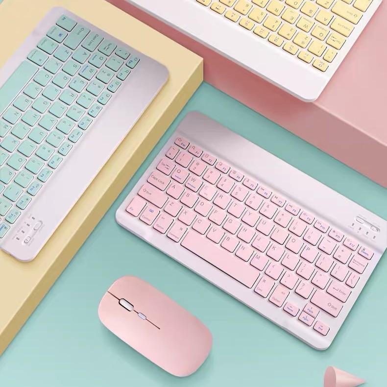 Macaron Color Dual-Mode Wireless Bluetooth Mouse for Silent Use with iPad, Phone, or Laptop