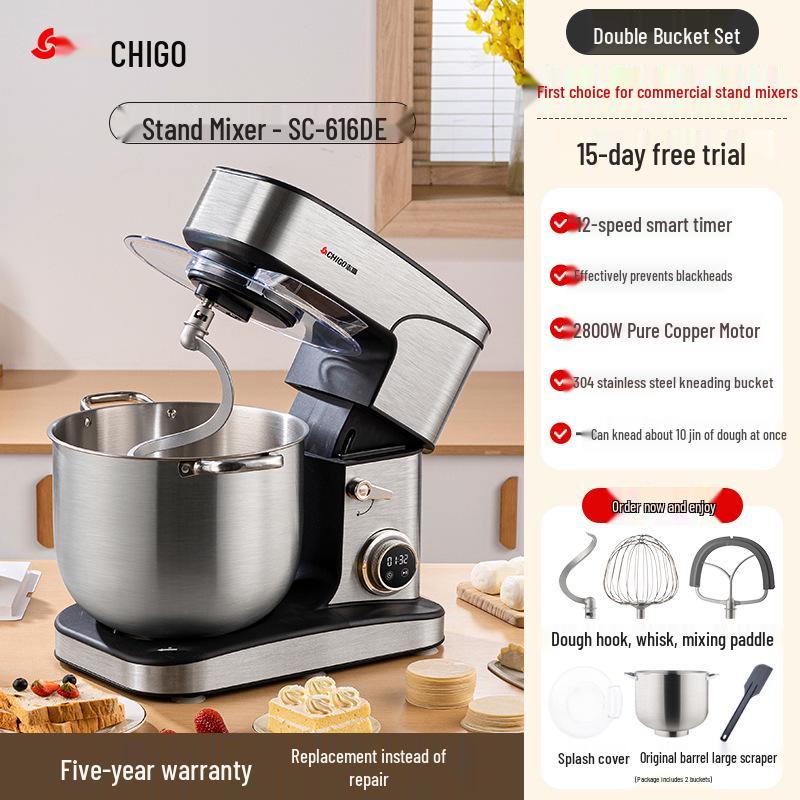 Oakes 16L Multifunctional Stand Mixer: Commercial Dough & Cream Whipping Blender for Custom Cake Toppings.