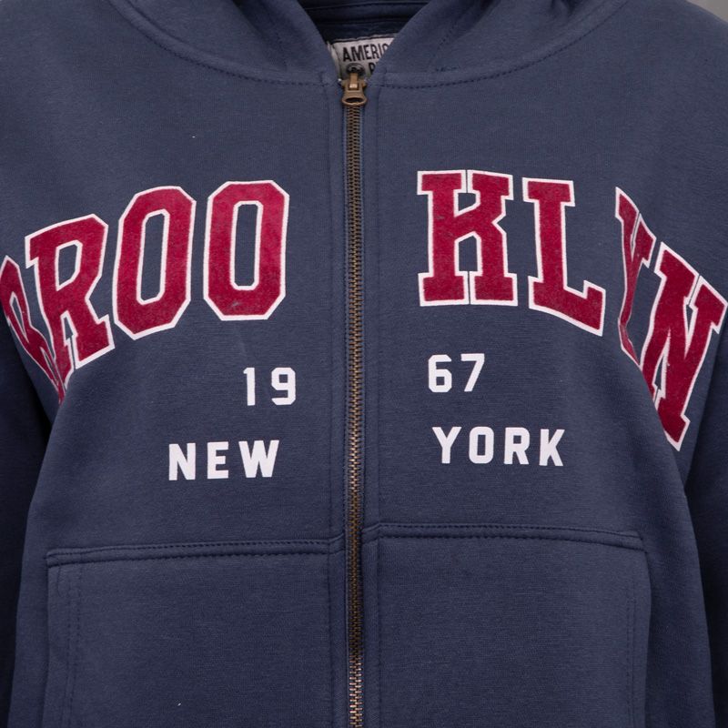 Brooklyn Women's Hooded Zip-Up Sweatshirt AMERICAN PEOPLE