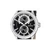 FESTINA Wielofunkcyjny męski zegarek kwarcowy z czarną tarczą w stylu retro, skórzanym paskiem F16573-3