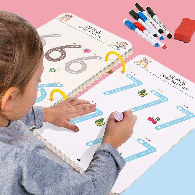 Erasable Pen Control Training Cards: Early Education Toys for 2-Year-Olds