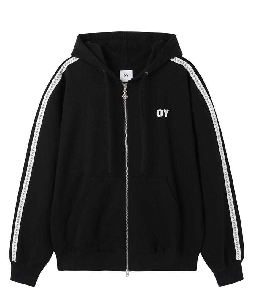 Openyard(Oy) Lace Dolly Hoodie Zip Up - Black