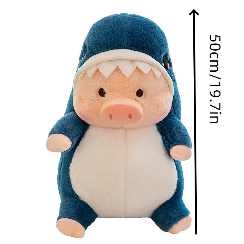 Cute Dinosaur And Shark Pig Plush Toy Pillow For Kids, Girls Large Stuffed Animal Doll Gift