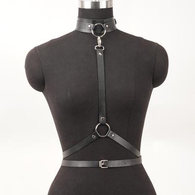 1 Piece of Women's Fashionable Waist Belt with Gothic PU Leather Waistband and Neck Connection, Y2K Style Belt, Valentine's Day