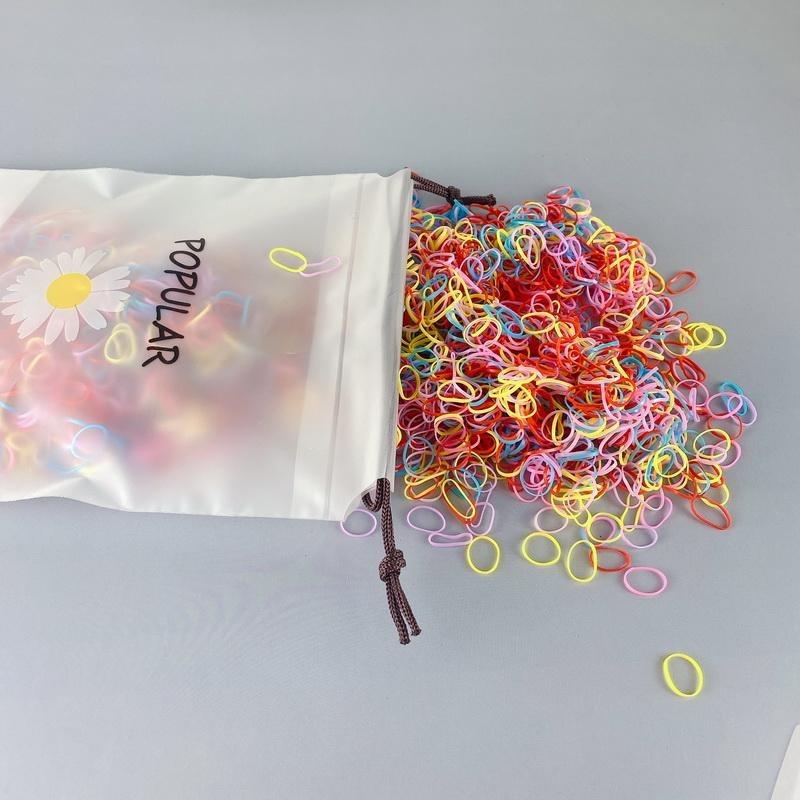 2000pcs/lot Children Transparent Hair Rubber Bands for Bracelets Baby Elastic Small Hair Tie Gum Kids Hair Beads Hair Accessorie