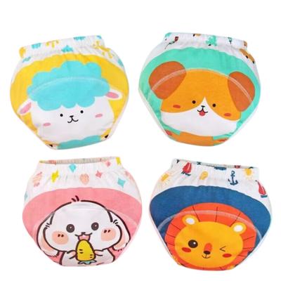 4 Stück Baby Training Pocket Windeleinlagen Waschbare Höschen Windeln Cover Wrap Anzug 6 Schichten Säugling