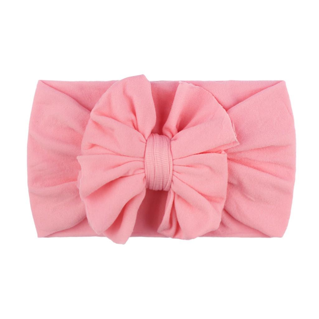 23-Color Baby Nylon Bow Headbands - Double Layer Fashion Headdress