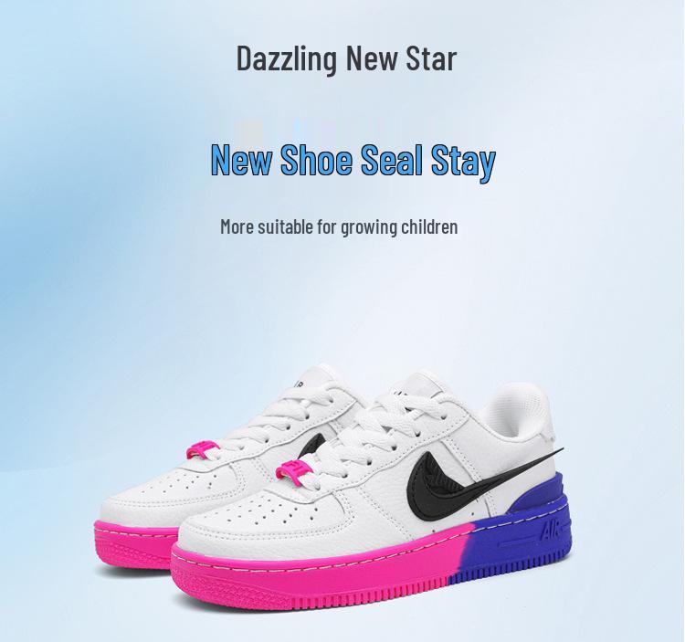 AJ Kinder Air Force 1 Skate-Schuhe, Neongrün, Damenmodell, Low-Top, AJ1.