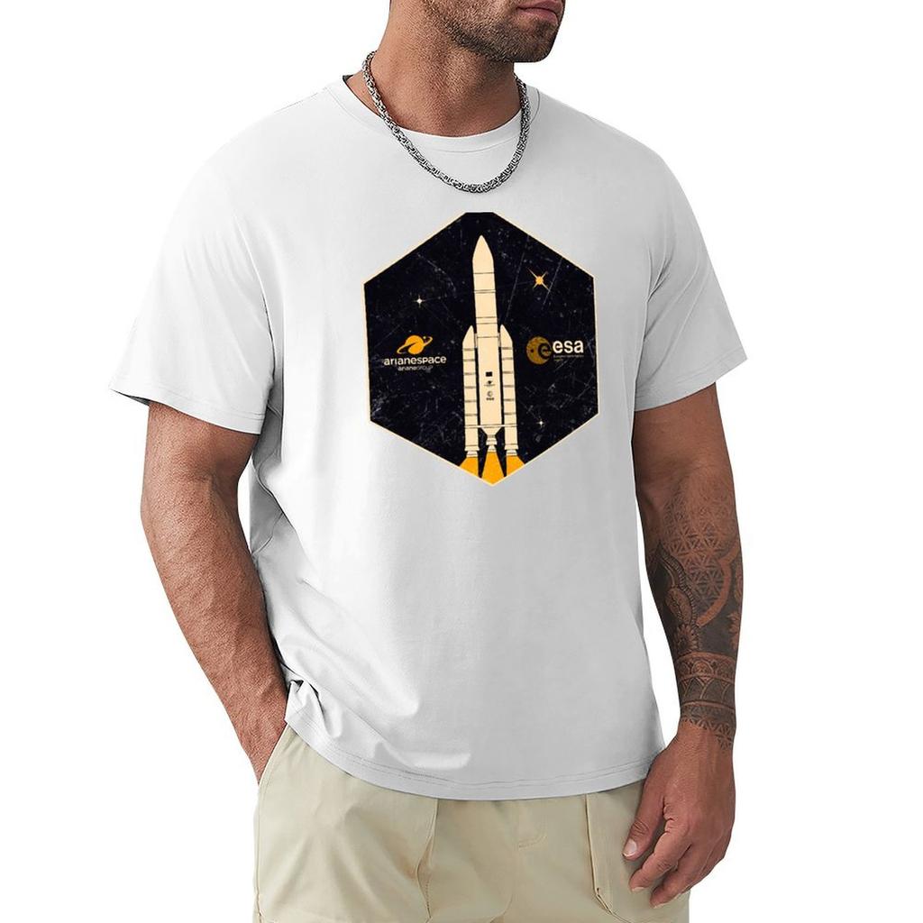 Esa European Space Agency Ariane Tshirt Cotton T Shirts High Quality Tshirt