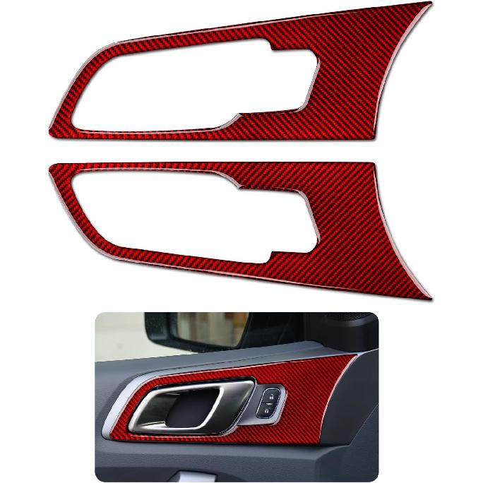 Car Sticker Carbon Fiber Center Console Gear Shift Indicator Panel Cover Trim for Ford Ranger XLT Lariat XL      Decal Accessories Red