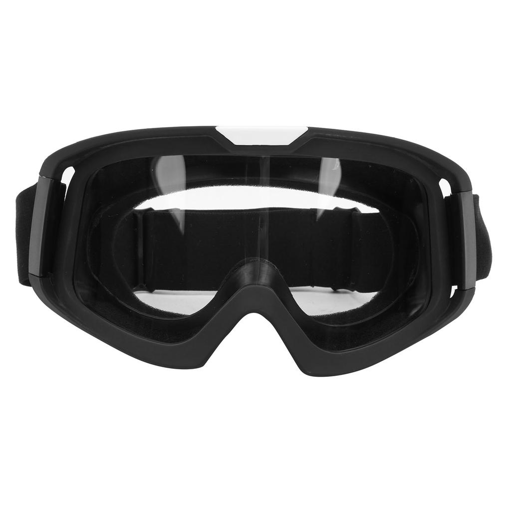 Windproof Goggles Eye Protection Adjustable Strap for Outdoor Cycling Welding MountaineeringBlack Frame Transparent Lens