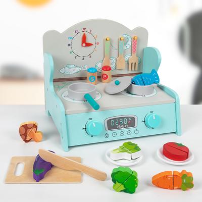 Holz Mini-Küchenspielset Rollenspiel Kochspielzeug Geeignet für Kinder zur Förderung der Fantasie und Feinmotorik