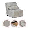 Fold-out Armchair with Sleeping Function KIMO Bedding Container Ramona Light Gray