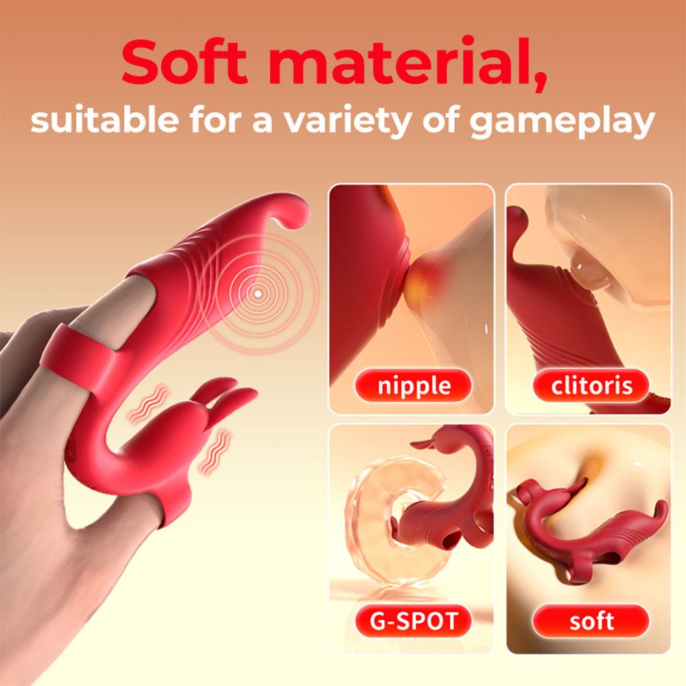 Finger Vibrator Sleeve G Spot Orgasm Massager Clitoris Stimulator Adult Sex Toys for Women Couple Female Masturbation Vibrators