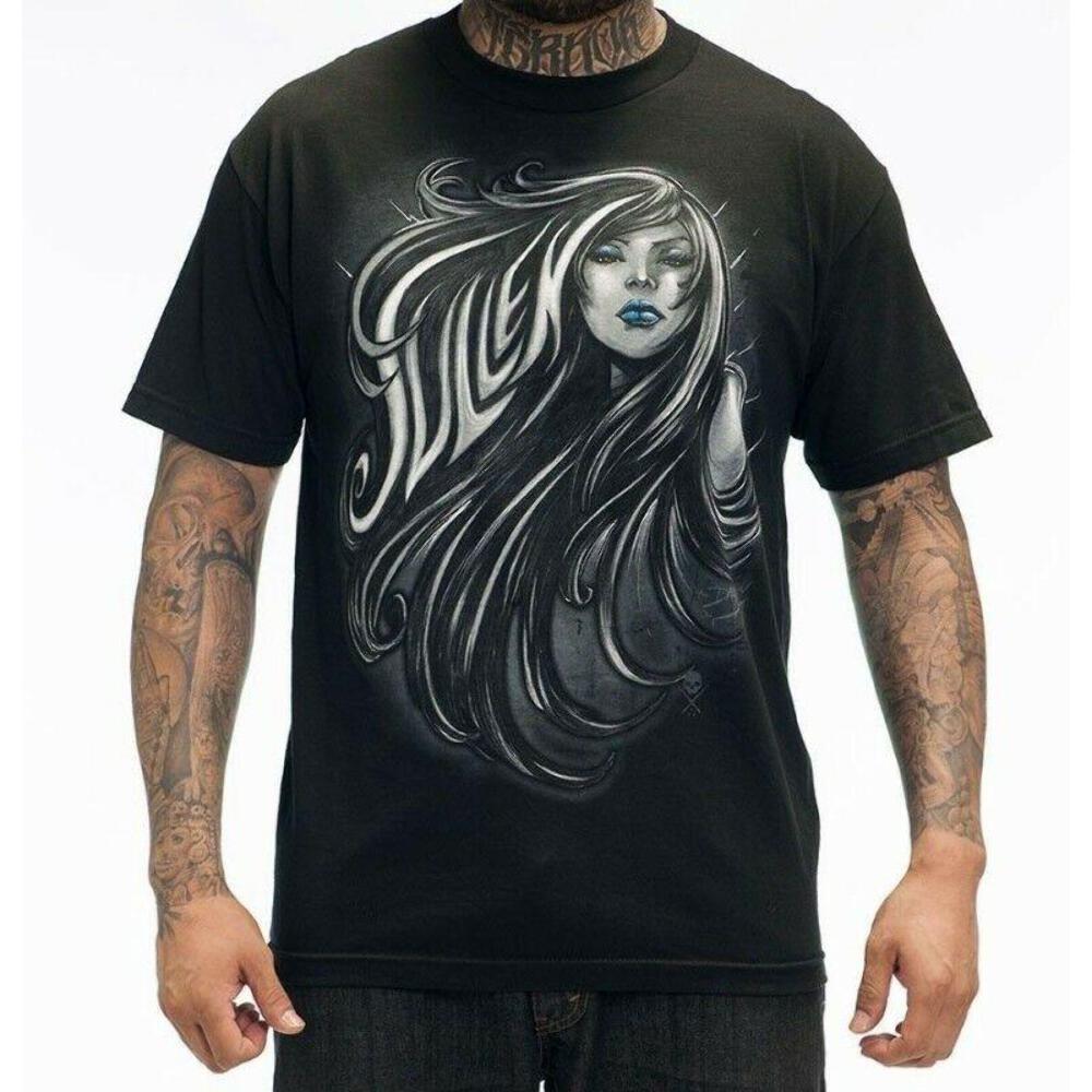 Unisex shirt Cotton Oversize Large Size NEW Sullen Art Collective Iced Lips Mens T-Shirt MMA UFC Tattoo Clothing