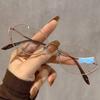 New Stylish Oval-Frame Anti-Blue Light Presbyopia Eyewear Ultra-Lightweight High-Definition Reading Glasses Diopter 0 To +4.0