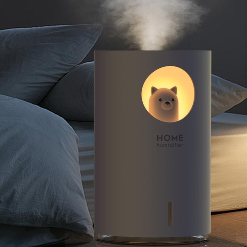 Humidificador doméstico de gran capacidad de 700 ml, humidificador de aire USB, difusor de aceites esenciales con lámpara LED de color, purificador de aire y nebulizador.