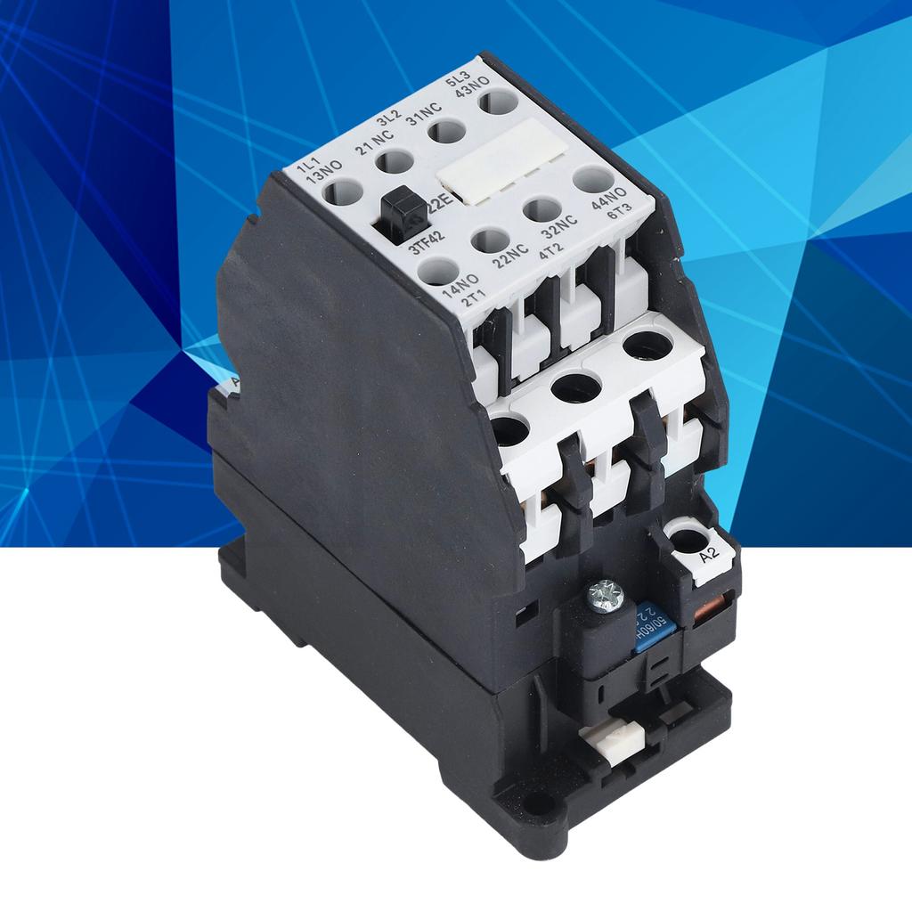 AC Contactor DIN Rail Mount Household Circuit Control Contactor 220V 50/60Hz 16A 2NO 2NC 3TF42