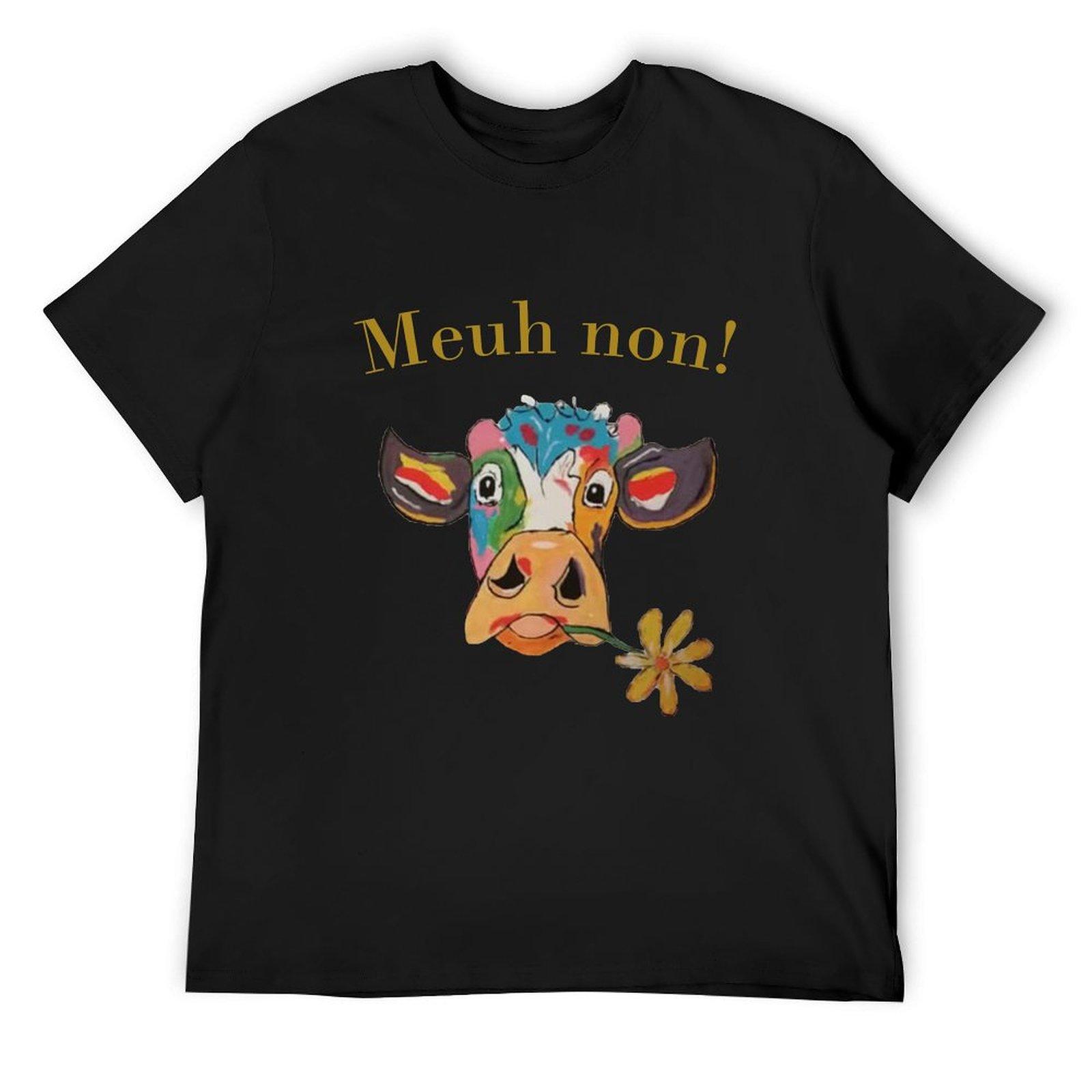 

Meuh cow no! T-Shirt anime clothes Short sleeve tee funny t shirts men 4XL