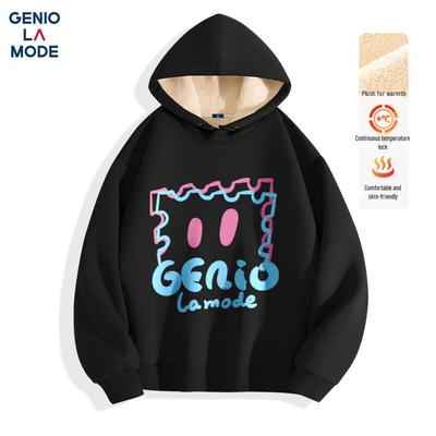 GENIOLAMODE Men's Fleece-Lined Hooded Sweatshirt