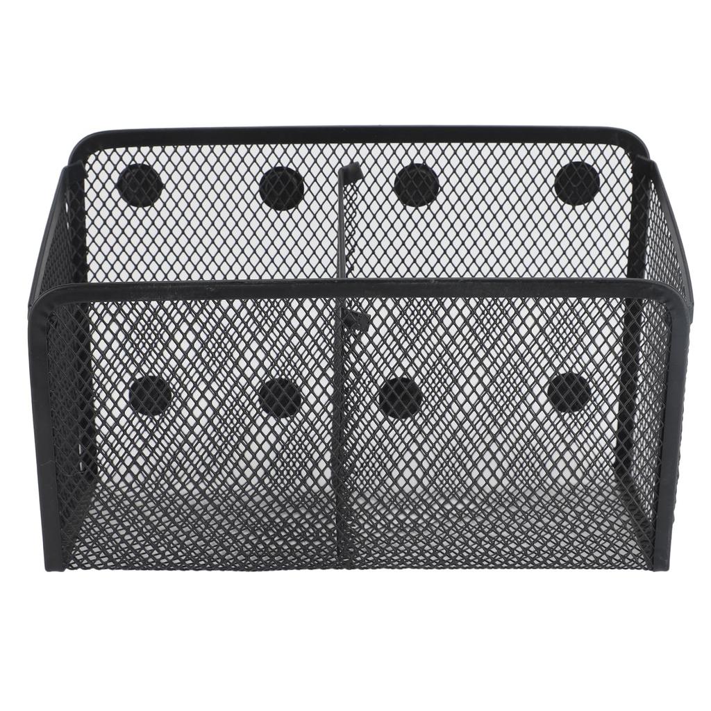 Magnetic Pen Holder Multifunctional Large Capacity Metal Mesh Pencil Cup Holder for Cabinet Dry Erase Board