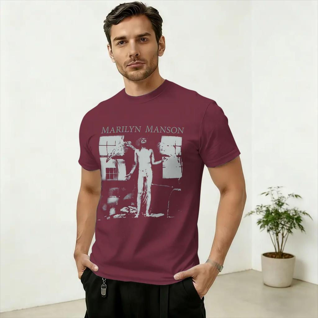 Marilyn Unisexson Band Holy Wood Cotton TShirt For Couple Beach Vintage TShirts Crew Neck Trendy Cool Tees Oversized Tops