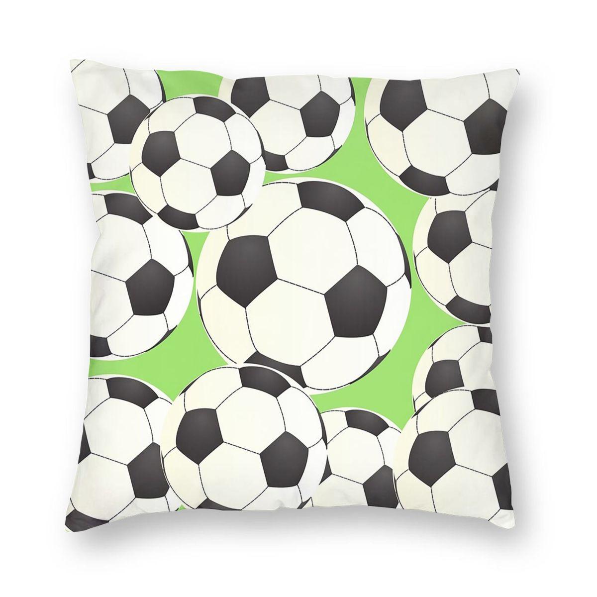Аниме Веселый Футбольный Узор Квадратная Наволочка Чехол для Подушки Декор Подушки Уют Плед для Дома Спальни 12x12Inch
