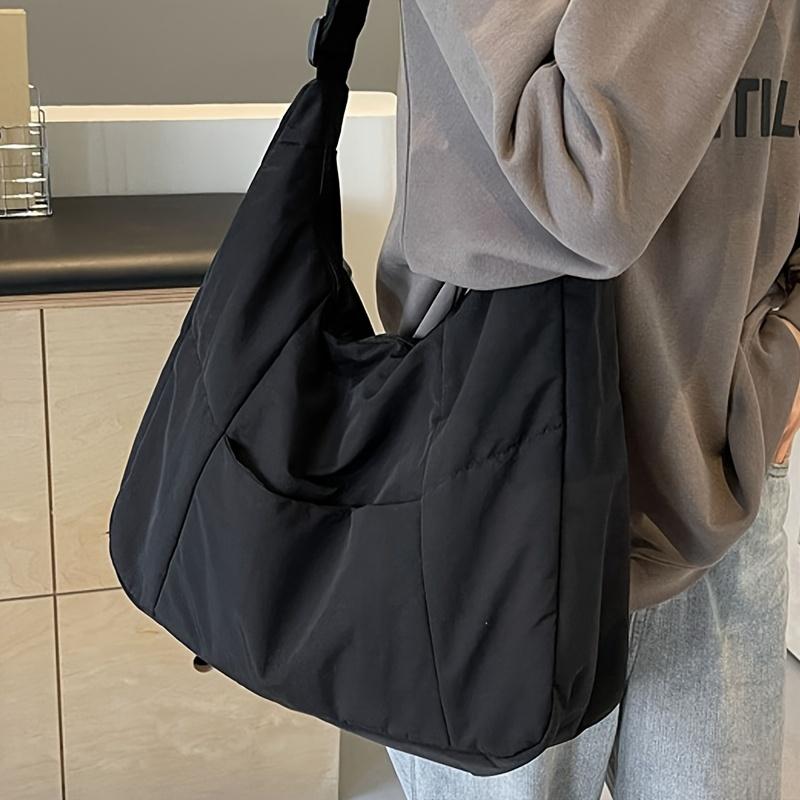 

Soft Touch Nylon Shoulder Bag Lightweight, Adjustable Strap, Zipper Closure, Soft Fabric Perfect for Daily, Shopping, Travel, and Outdoor Activities