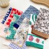 58cm Cotton Linen Women's Scarf Fashion Print for Hair and Neck Square Design