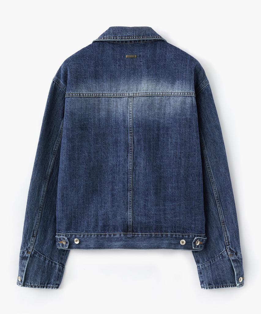 Leumadeu Two-Pocket Washed Denim Jacket - Indigo