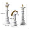 3 Pieces Chess Statues Chessmen Ornaments Crafts International Figurines Resin