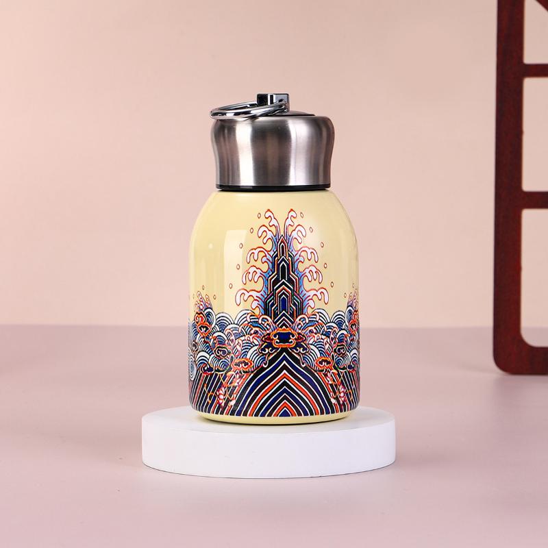 300Ml Portable Pocket Cup Insulated Cup Outdoor With Lifting Ring Double-Layer Vacuum Handy Cup Stainless Steel Insulated Cups