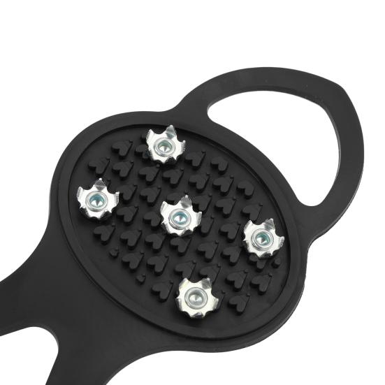 10 Pairs Universal Ice Cleats,Non Slip Gripper Spikes, 5 Steel Studs Crampon Ice