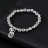 Abacus Leaf Lock Pendant Miao Women's Bracelet Alloy Imitation Silver Bead Bracelet Jewelry