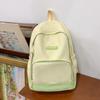 Lightweight Large Capacity Student Schoolbag Women Color Block Backpack