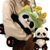PP Cotton Transform Dragon Panda Doll Fluffy Cosplay Panda Dragon Stuffed Toy  Children Girl