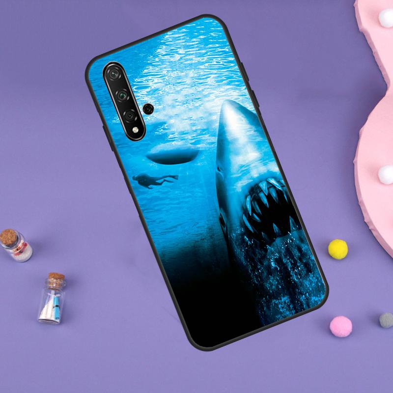Jaws 1975 Movie Poster Case For Huawei Nova 11i 3i 7i 5T 11 9 10 SE Y60 Y61 Y70 Y90 Y91 P20 P40 Lite P30 Pro Cover