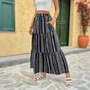 Women's Summer Geometric Print Skirt Elastic Ethnic Style Patchwork Skirt