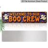 2D Flat Design Halloween Aluminium Decorative Sign| Featuring Ghost Patterns, Bat Decorations, and Bold Lettering, Suitable for Home Decor, Bars