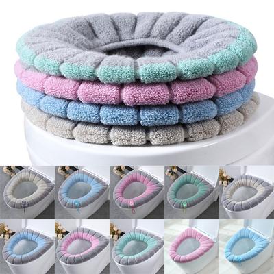 1PC generische Toilettensitzpolster, verdickt, gestrickt, weich, waschbar, Toilettenkissen, Cartoon-Badezimmer