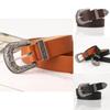 Retro Pu Waist Belt With Engraved Alloy Buckle For Stylish Casual Outfit