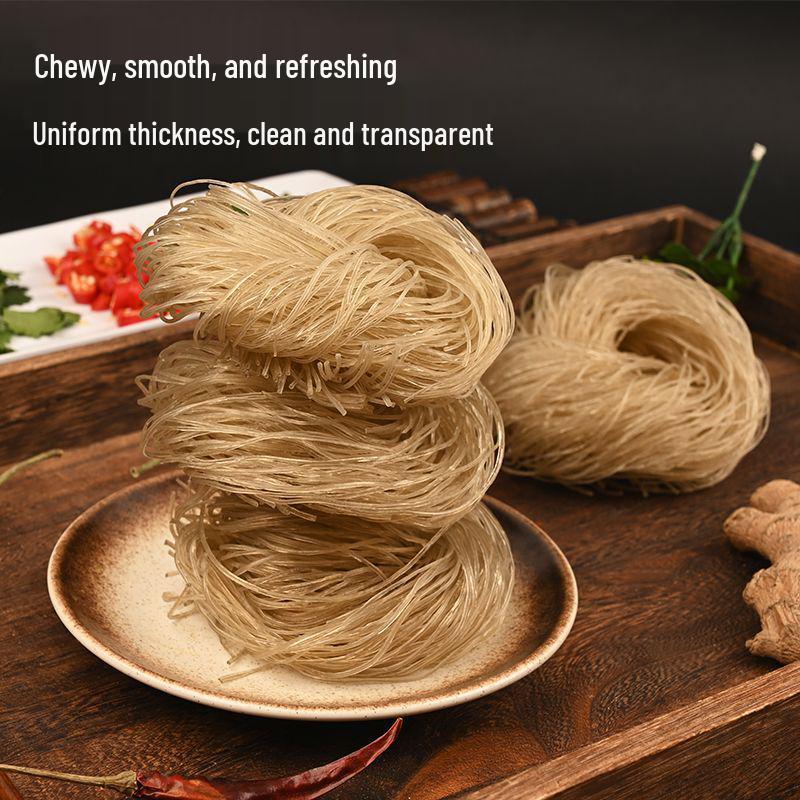 Authentic Thin Rice Noodles - No Soak Needed, Perfect for Hot Pot and Mala Tang, Fine Round Vermicelli