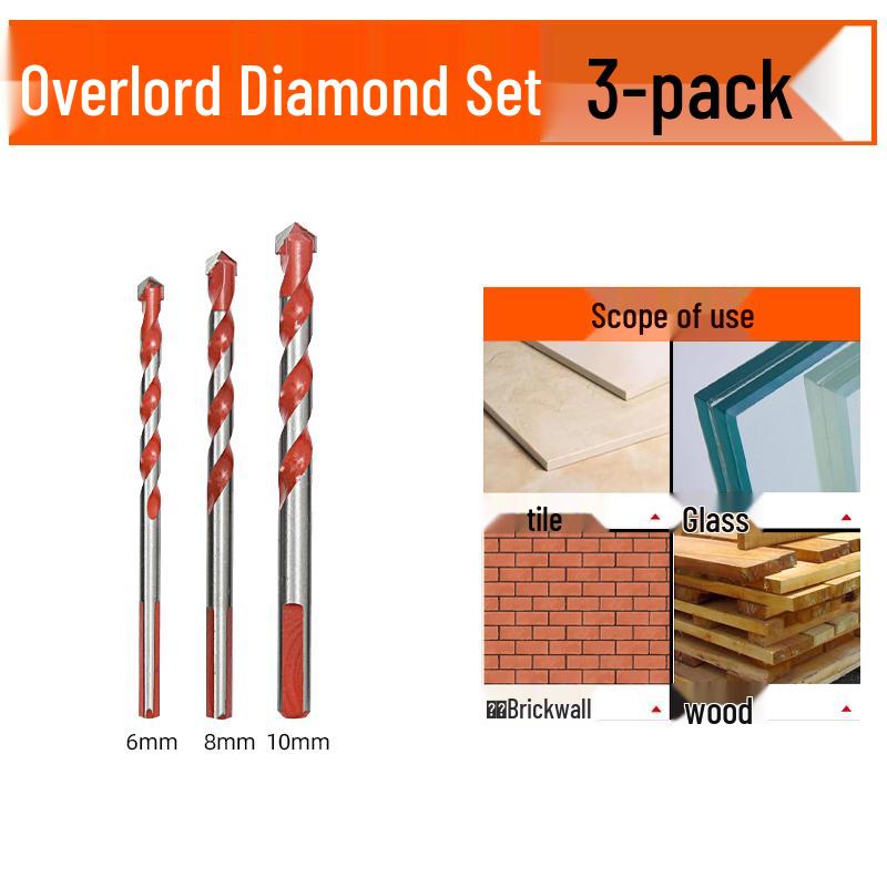 6mm Alloy Triangle Drill Bit for Concrete, Glass, and Cement