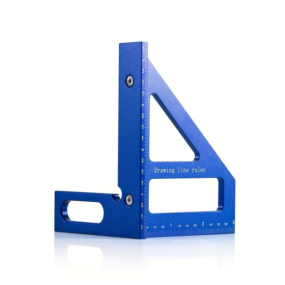 Carpenter Square- Woodworking Square Protractor Aluminum Miter Triangle Ruler 3D Multi Angle 45/90 Degree Layout Measuring Ruler