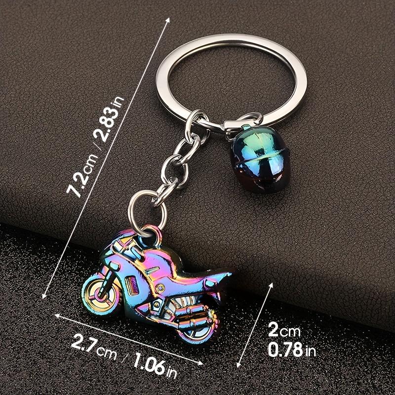 1pc Sporty 3D Motorcycle Helmet Keychain Durable Zinc Alloy Metal Ring & Chain Pendant Gift for Motorcycle Enthusiasts, Motorcycle Accessories