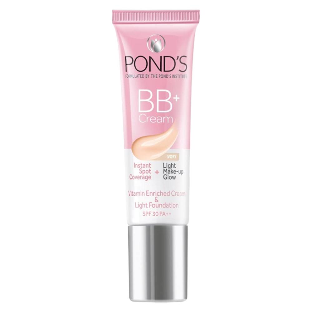 

Pond s BB+ Cream Ivory 9g For Spot Coverage And Makeup Glow With SPF 30 For Light To Medium Skin Tone Daily Wear
