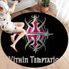 Within Temptation Round Area Rug,Carpet Rug for Living Room Bedroom Sofa Playroom Decor,Non-slip Floor Mat